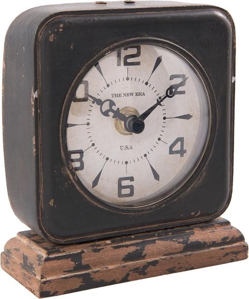 Tafelklok 11*5*12 Cm / 1xAA Bruin Ijzer Vierkant Tafelklokken Binnen Staand Klokje Tafelklokje 3 Tafelklok 11*5*12 Cm / 1xAA Bruin Ijzer Vierkant Tafelklokken Binnen Staand Klokje Tafelklokje