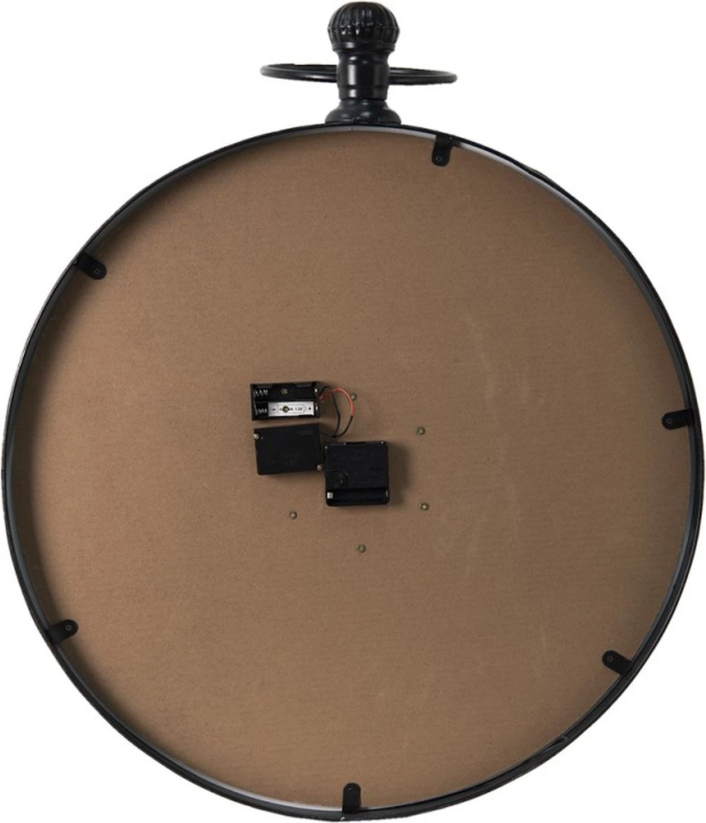 Wandklok 60x80 Cm Wit Zwart MDF Ijzer Rond Muurklok Hangklok Keukenklok 4 Wandklok 60x80 Cm Wit Zwart MDF Ijzer Rond Muurklok Hangklok Keukenklok - Afbeelding 2