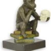 Bronzen Beeld - "De Filosoferende Darwin-aap" - Sculptuur - 14,3 Cm Hoog