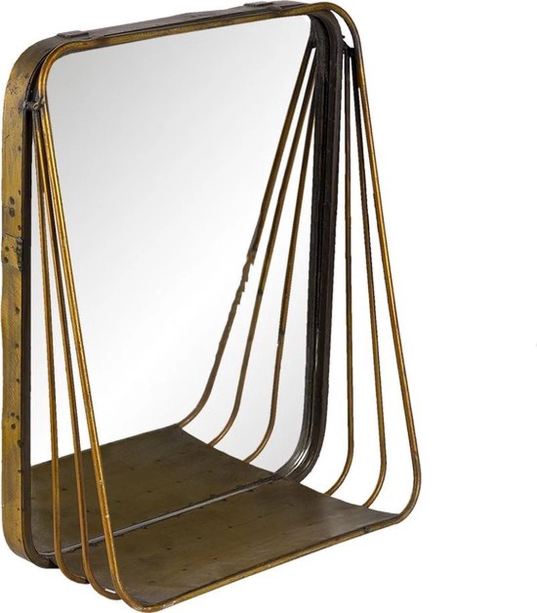 Wandspiegel 26*11*32 Cm Koperkleurig Metaal, Glas Grote Spiegel Muur Spiegel Wand Spiegel 4 Wandspiegel 26*11*32 Cm Koperkleurig Metaal, Glas Grote Spiegel Muur Spiegel Wand Spiegel - Afbeelding 2