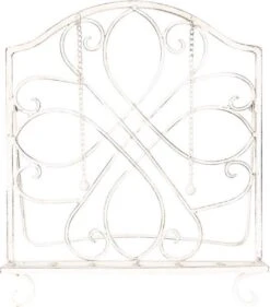 Kookboekenstandaard 31*23*34 Cm Wit Ijzer Rechthoek Krullen Boekenhouder Boekenstandaard