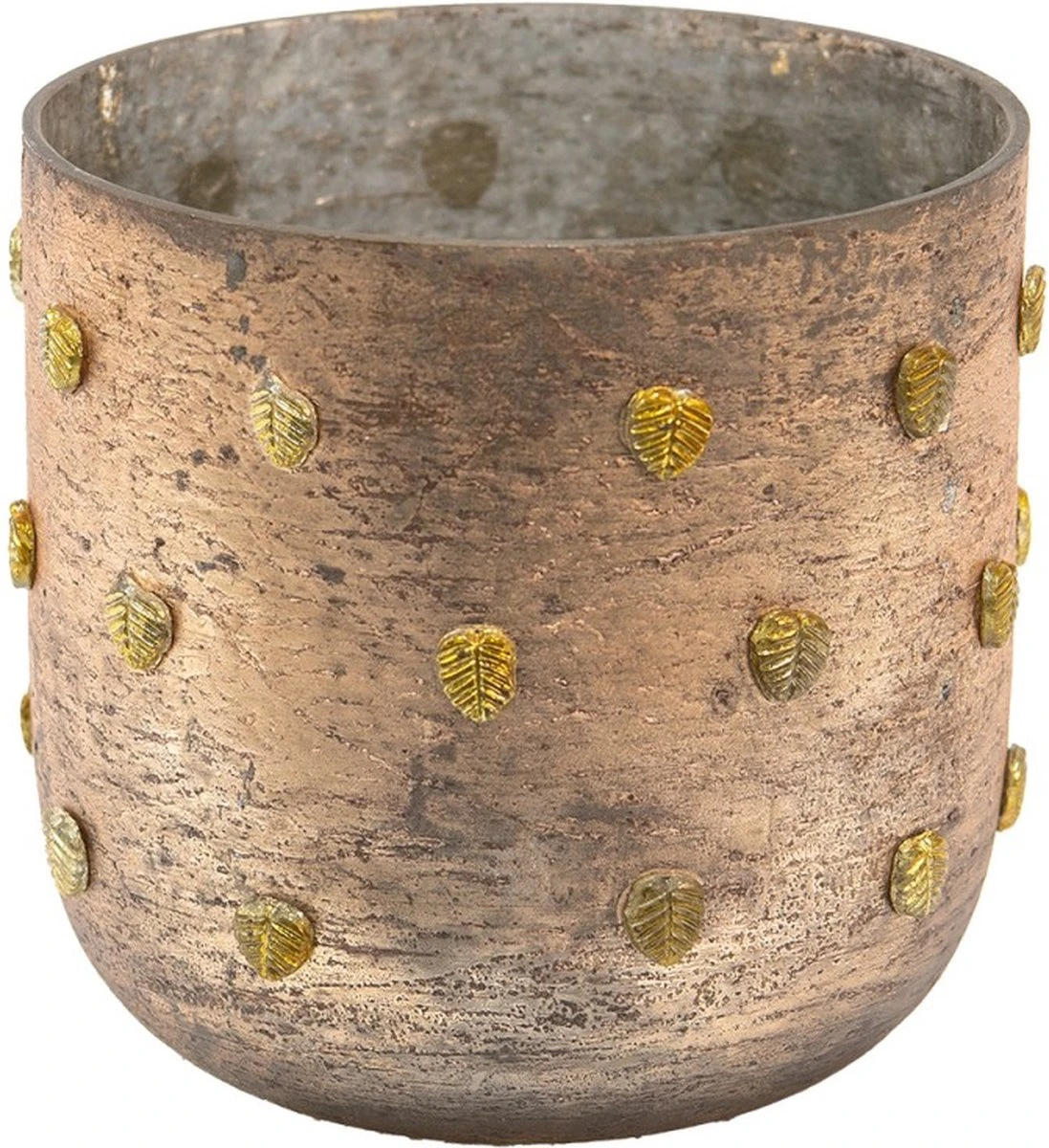 Set Van 2 X Theelichthouder Ø 13x13 Cm Goudkleurig Glas Rond Bladeren Waxinelichthouder Windlichthouder 3 Set Van 2 X Theelichthouder Ø 13x13 Cm Goudkleurig Glas Rond Bladeren Waxinelichthouder Windlichthouder