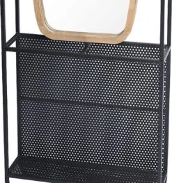 Wandspiegel 54*16*160 Cm - Zwart Hout Glas