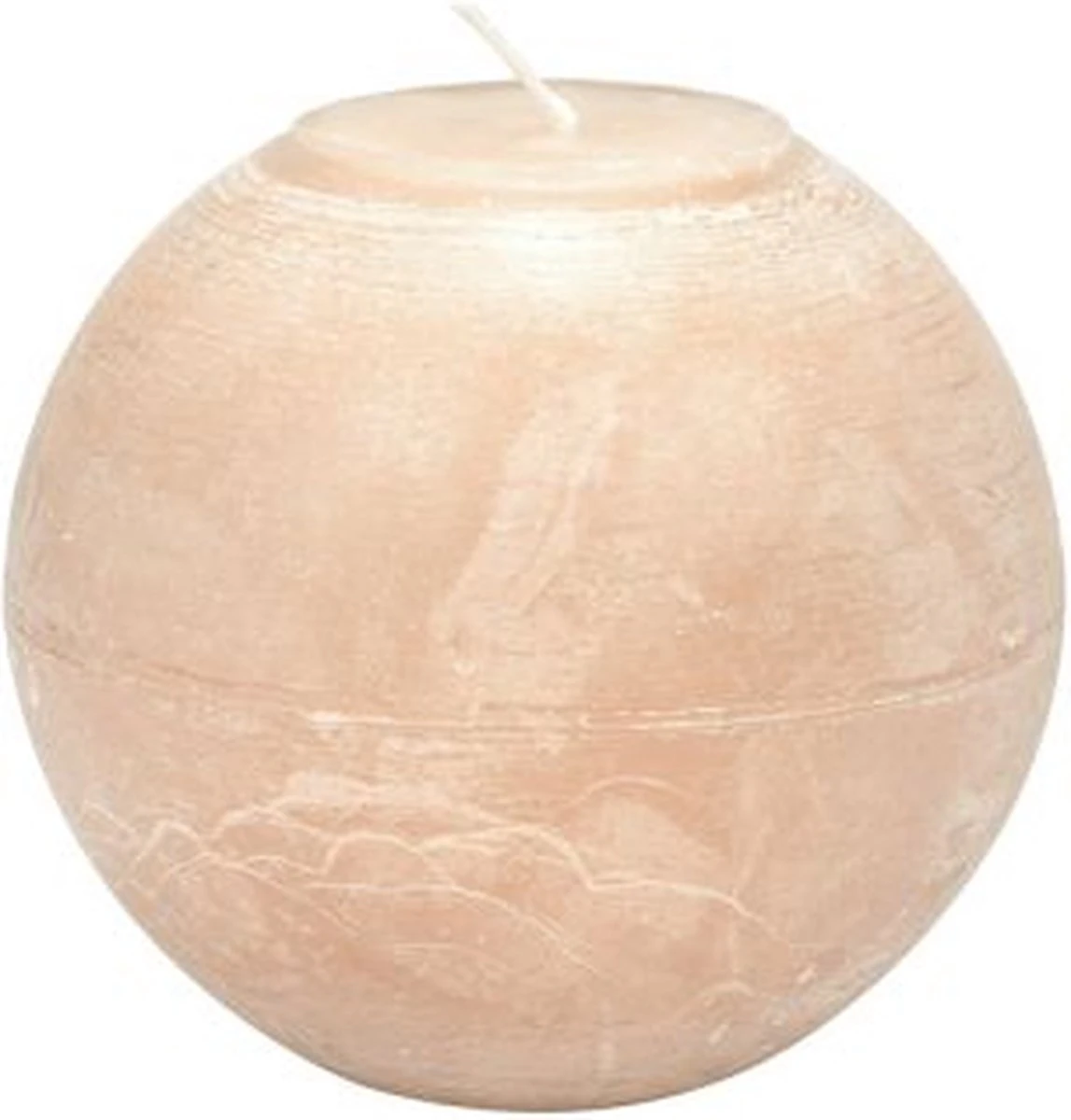 Bolkaars - Beige - Diameter 12 Cm - Parafine - Set Van 2