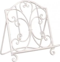 Set Van 2 X Kookboekstandaard 32x24x35 Cm Wit Ijzer Rechthoek Boekenhouder Boekenstandaard