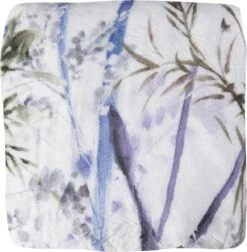 Plaid 130*180 Cm - Wit Groen Paars Polyester