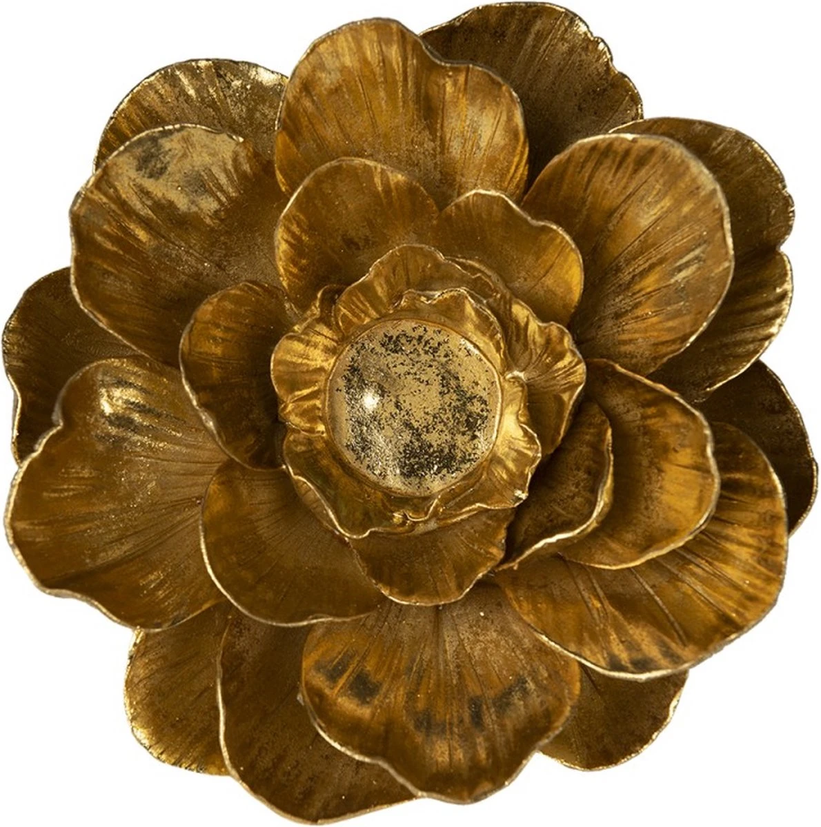 Set Van 2 X Theelichthouder Bloem Ø 19 Cm Goudkleurig Kunststof Waxinelichthouder Windlichthouder 4 Set Van 2 X Theelichthouder Bloem Ø 19 Cm Goudkleurig Kunststof Waxinelichthouder Windlichthouder - Afbeelding 2