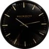 Wandklok Ø 76 Cm Zwart Kunststof Rond Westminster Muurklok Hangklok Keukenklok -Trendybywave 1198x1200