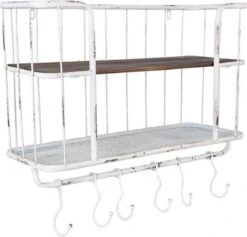 Wandrek 60*23*51 Cm - Wit IJzer