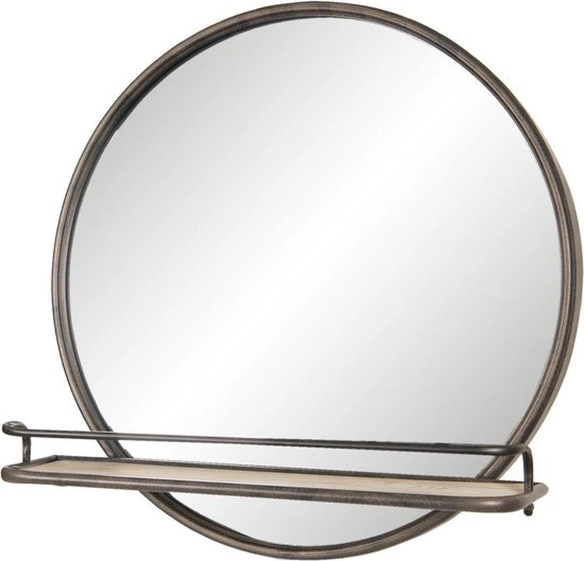 Wandspiegel 60*11*60 Cm Bruin Hout, Metaal Rond Grote Spiegel Muur Spiegel Wand Spiegel 3 Wandspiegel 60*11*60 Cm Bruin Hout, Metaal Rond Grote Spiegel Muur Spiegel Wand Spiegel