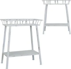 Opbergrek 59*31*73 Cm Grijs Ijzer Rechthoek Tuinrek Keukenrek Rek