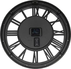 Wandklok Ø 51 Cm Zwart Zilverkleurig Kunststof Rond Muurklok Hangklok -Trendybywave 1200x1164