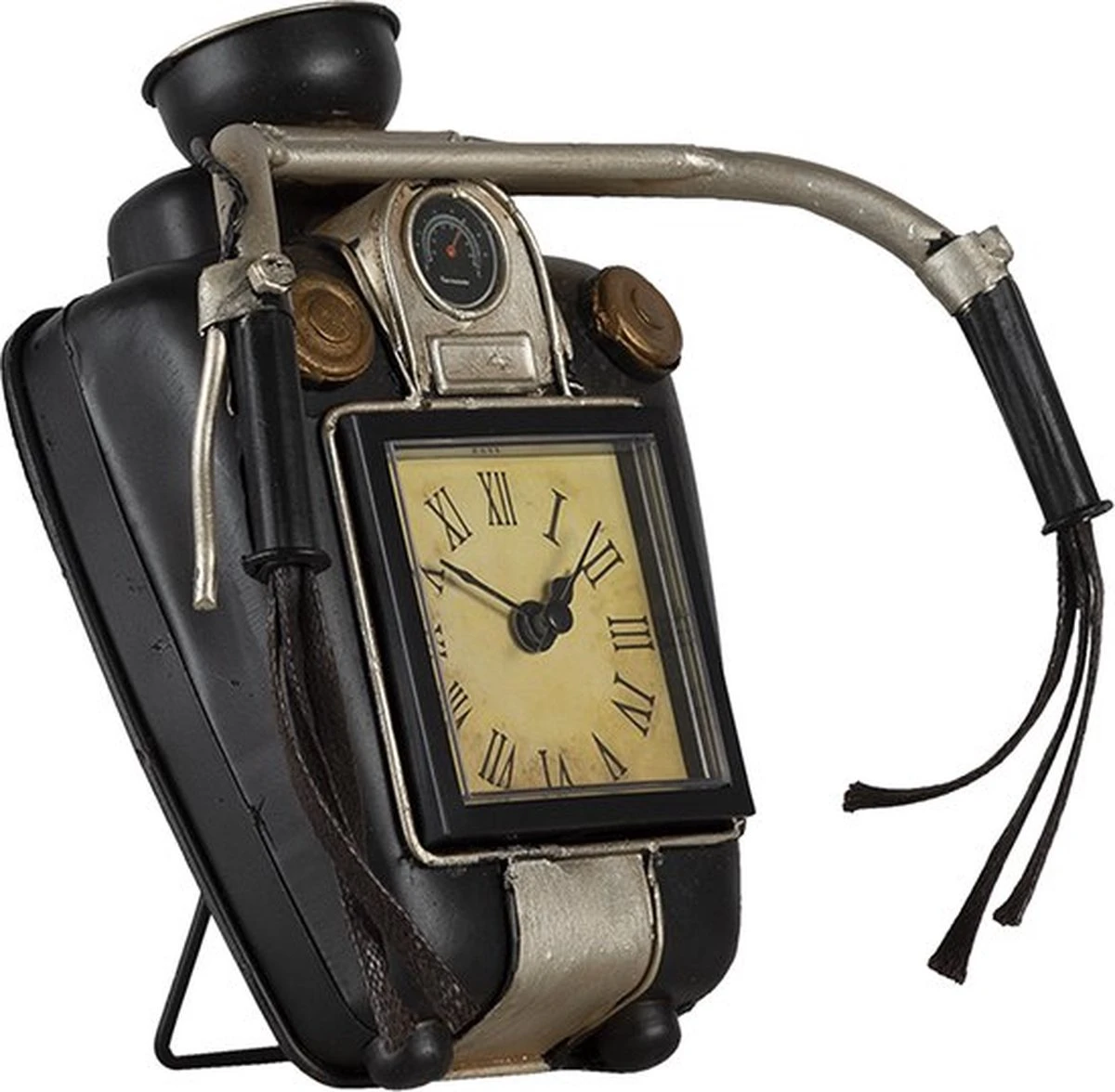 Tafelklok Motor 21*12*19 Cm Zwart Ijzer Tafelklokken Binnen Staand Klokje Tafelklokje 4 Tafelklok Motor 21*12*19 Cm Zwart Ijzer Tafelklokken Binnen Staand Klokje Tafelklokje - Afbeelding 2