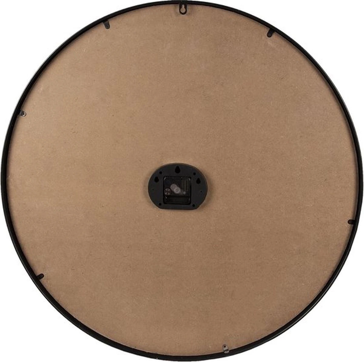 Wandklok Ø 76*5 Cm / 1*AA Bruin Hout, Metaal Rond Ruitjes Muurklok Hangklok Keukenklok 4 Wandklok Ø 76*5 Cm / 1*AA Bruin Hout, Metaal Rond Ruitjes Muurklok Hangklok Keukenklok - Afbeelding 2