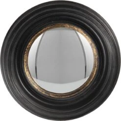 Wandspiegel Ø 16 Cm Zwart Hout Rond Grote Spiegel Muur Spiegel Wand Spiegel