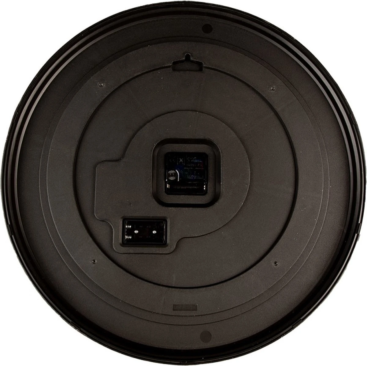 Wandklok Ø 50 Cm Zwart Kunststof Rond Muurklok Hangklok 5 Wandklok Ø 50 Cm Zwart Kunststof Rond Muurklok Hangklok - Afbeelding 3