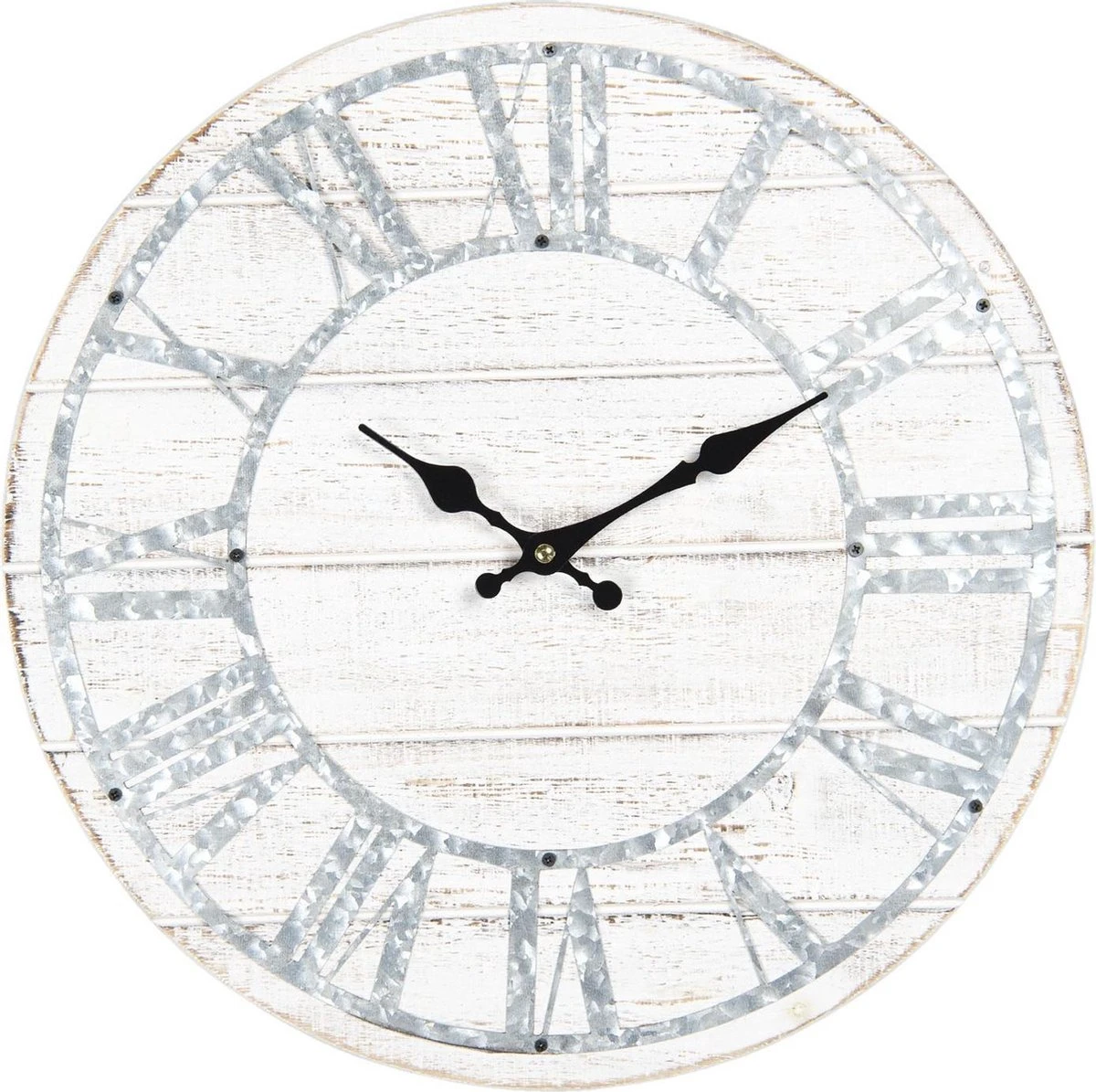 Wandklok Ø 40*4 Cm / 1*AA Blauw Hout, Metaal Rond Muurklok Hangklok Keukenklok 3 Wandklok Ø 40*4 Cm / 1*AA Blauw Hout, Metaal Rond Muurklok Hangklok Keukenklok