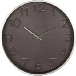 Wandklok Ø 40 Cm Bruin Hout Metaal Rond Muurklok Hangklok Keukenklok