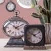 Tafelklok 16*7*21 Cm Bruin Ijzer Ovaal Tafelklokken Binnen Staand Klokje Tafelklokje -Trendybywave 1200x1200 17
