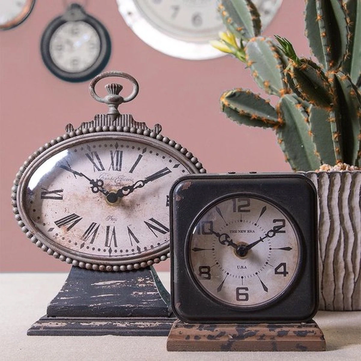 Tafelklok 16*7*21 Cm Bruin Ijzer Ovaal Tafelklokken Binnen Staand Klokje Tafelklokje 3 Tafelklok 16*7*21 Cm Bruin Ijzer Ovaal Tafelklokken Binnen Staand Klokje Tafelklokje