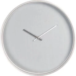 Wandklok Ø 40*6 Cm / 1*AA Grijs Metaal Rond Muurklok Hangklok Keukenklok