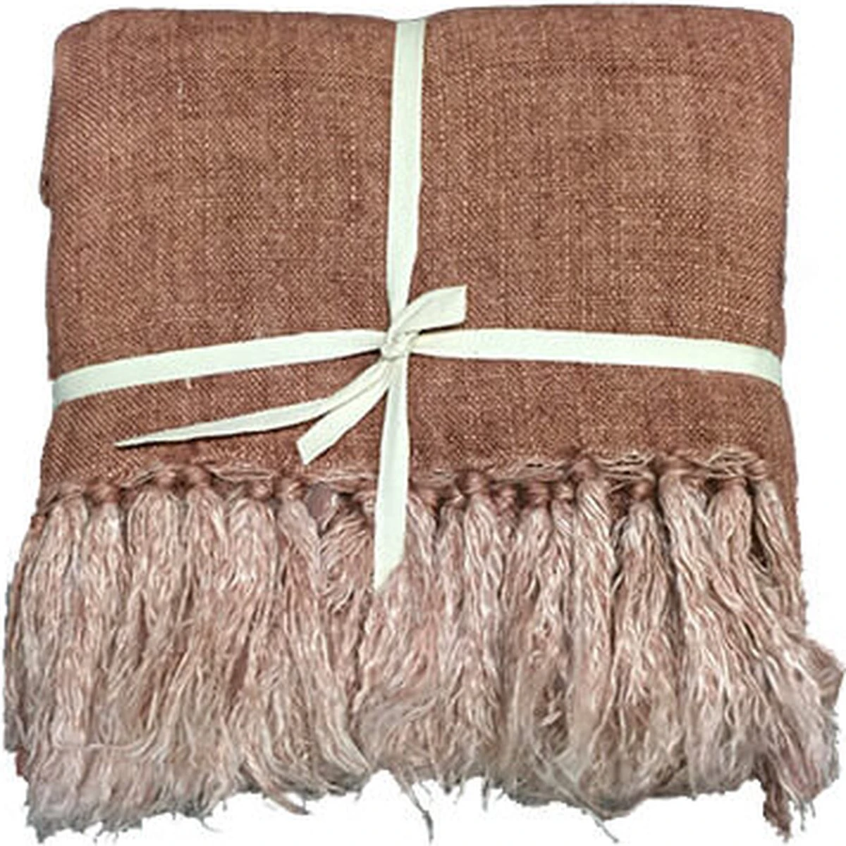 Plaid - Deken - Woonaccessoire - Linnen Rood - 170x130 Cm 3 Plaid - Deken - Woonaccessoire - Linnen Rood - 170x130 Cm