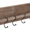 Wandkapstok 81*14*15 Cm Bruin Hout, Ijzer Rechthoek Decoratieve Kapstok 1 Wandkapstok 81*14*15 Cm Bruin Hout, Ijzer Rechthoek Decoratieve Kapstok -Trendybywave 1200x471