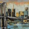 3D Art Metaalschilderij New York - Schilderij - Wanddecoratie - Manhattan Bridge New York - 150x60 - Woonkamer Slaapkamer -Trendybywave 1200x476