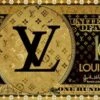 120 X 50 Cm - Glasschilderij - 100 Dollar - Louis Vuitton - Met Goudfolie 2 120 X 50 Cm - Glasschilderij - 100 Dollar - Louis Vuitton - Met Goudfolie -Trendybywave 1200x499
