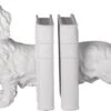 Boekensteunen Set Van 2 Hond 28*12*22 Cm Wit Kunststof Boekenhouders Boekensteun -Trendybywave 1200x685