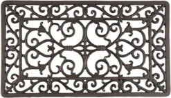 Deurmat 57x34cm Bruin Ijzer Rechthoek Mat Schoonloopmat Doormat