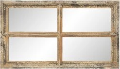 Wandspiegel 36*3*62 Cm - Bruin Hout Glas