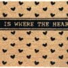 Deurmat Binnen 75*45*1 Cm Bruin Kokosvezel, Pvc Rechthoek Hartjes Home Is Where The Heart Is Droogloopmat 2 Deurmat Binnen 75*45*1 Cm Bruin Kokosvezel, Pvc Rechthoek Hartjes Home Is Where The Heart Is Droogloopmat -Trendybywave 1200x721