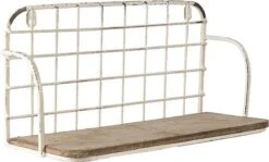 Wandrek 41*18*21 Cm Wit Ijzer Rechthoek Muurrek Opbergkast Hangkast