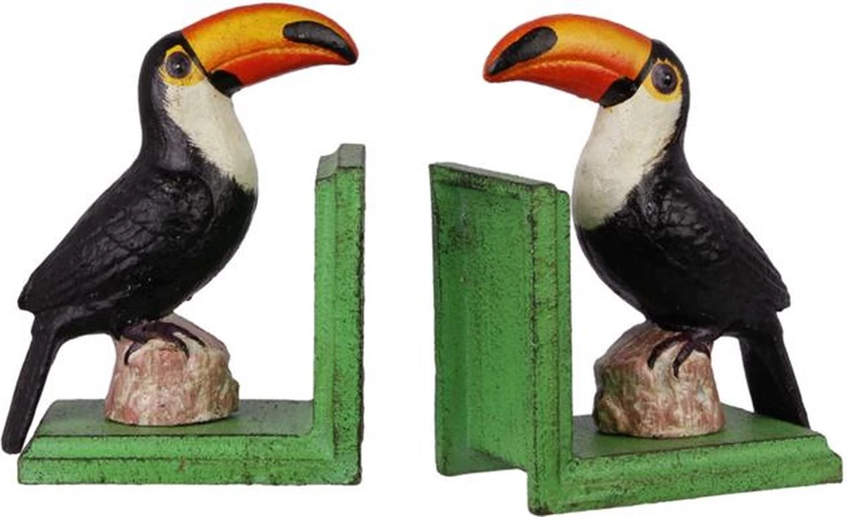 Gietijzeren Boekensteun - Toekan Vogels - Set Van 2 - Gietijzer - 14,9 Cm Hoog 3 Gietijzeren Boekensteun - Toekan Vogels - Set Van 2 - Gietijzer - 14,9 Cm Hoog
