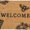 Deurmat Binnen 75*45*1 Cm Bruin Kokosvezel, Rubber Rechthoek Bloemen Welcome Droogloopmat 1 Deurmat Binnen 75*45*1 Cm Bruin Kokosvezel, Rubber Rechthoek Bloemen Welcome Droogloopmat -Trendybywave 1200x733