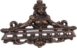 Gietijzeren Wandkapstok - Dame - 7 Haken - Set Van 2