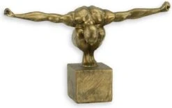 De Olympische Man - Resin Beeld - Klassiek Beeld Resin - 20 Cm Hoog