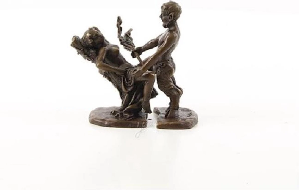 Brons Sculptuur, Satyr, Vrouw - Beeld - Erotisch Sculptuur - 9,1 Cm Hoog 3 Brons Sculptuur, Satyr, Vrouw - Beeld - Erotisch Sculptuur - 9,1 Cm Hoog