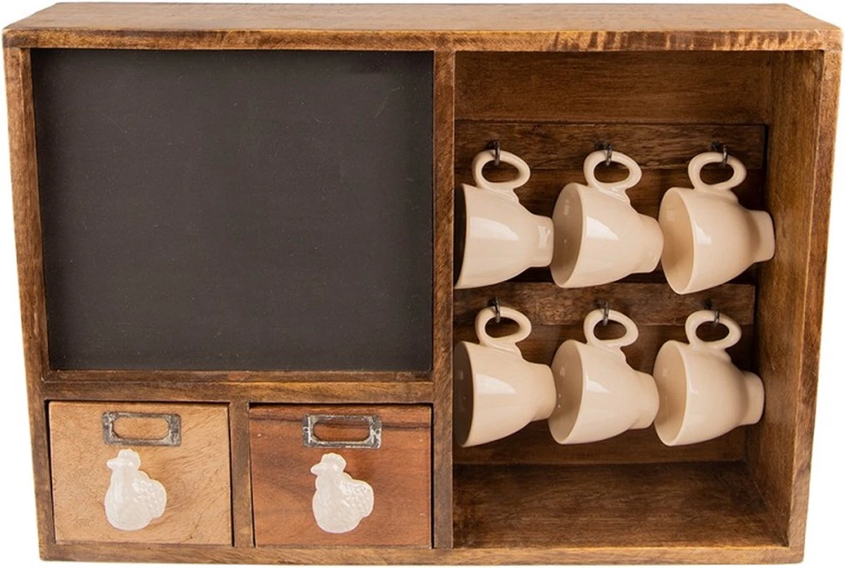 Wandrek 45*10*30 Cm Bruin Zwart Hout Muurrek Opbergkast 3 Wandrek 45*10*30 Cm Bruin Zwart Hout Muurrek Opbergkast