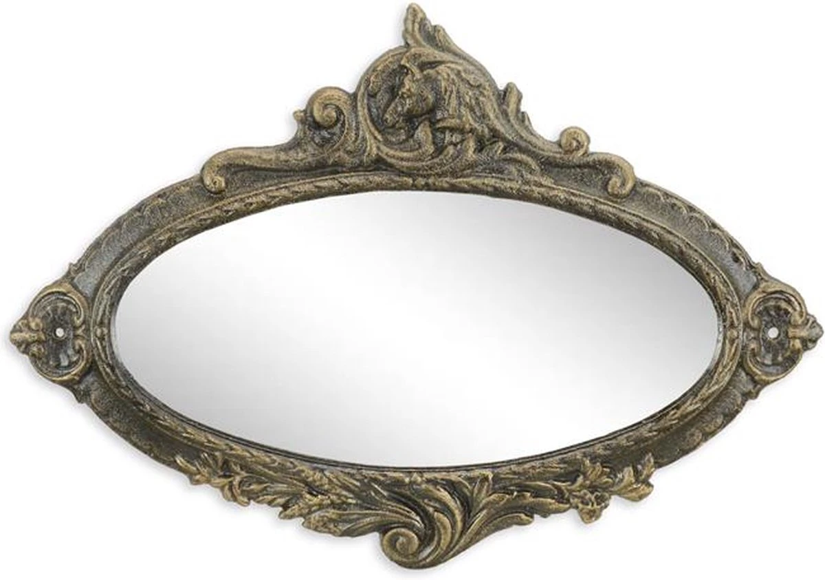 Gietijzeren Spiegel - Klassiek Gietijzer - Paarden 3 Gietijzeren Spiegel - Klassiek Gietijzer - Paarden