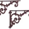Plankendrager - Klassieke Gietijzeren Plankhouders - Set Van 2 - 19,3 Cm Hoog