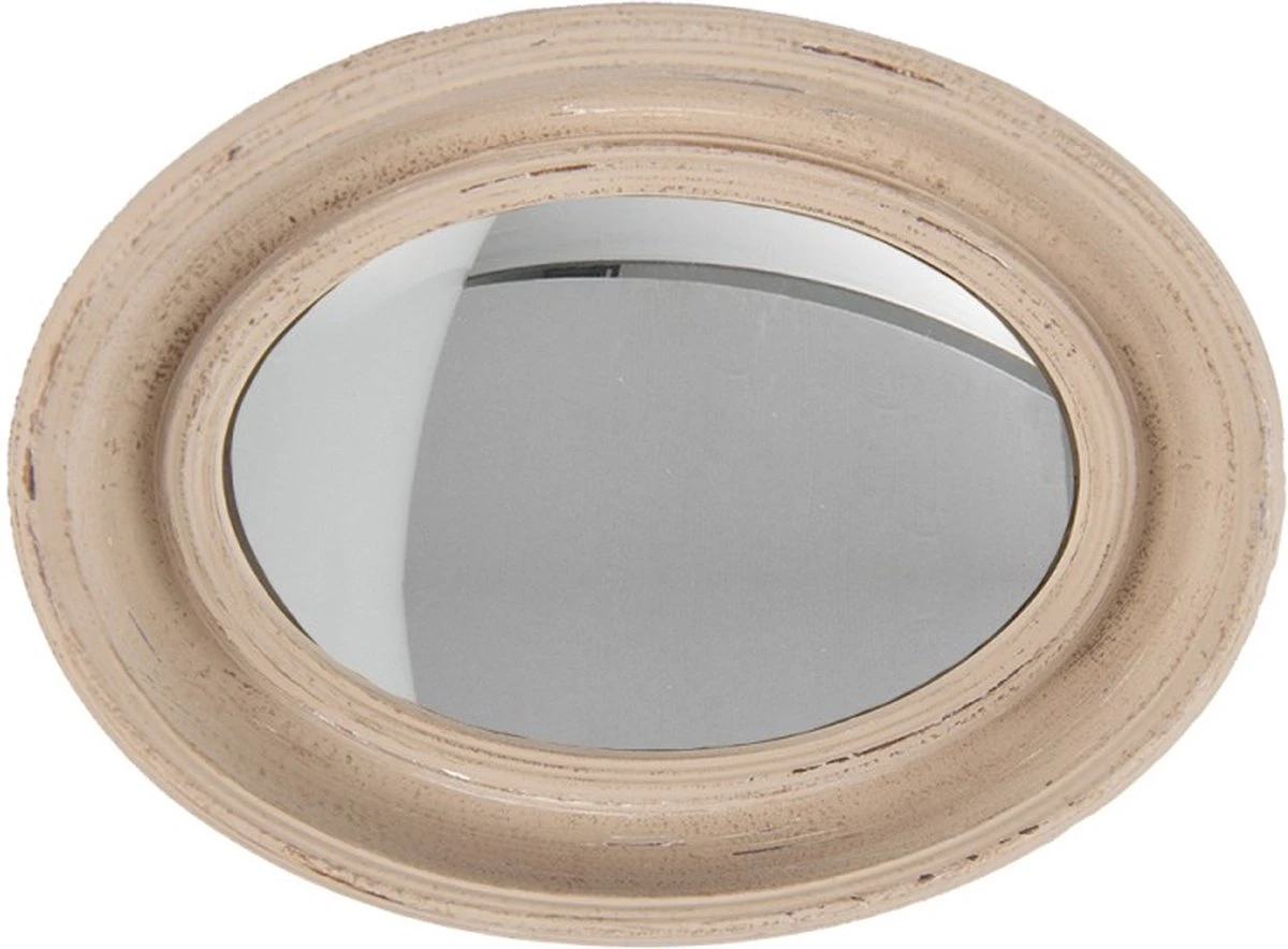 Spiegel 24x32 Cm Beige Hout Ovaal Grote Spiegel Wand Spiegel Muur Spiegel 4 Spiegel 24x32 Cm Beige Hout Ovaal Grote Spiegel Wand Spiegel Muur Spiegel - Afbeelding 2