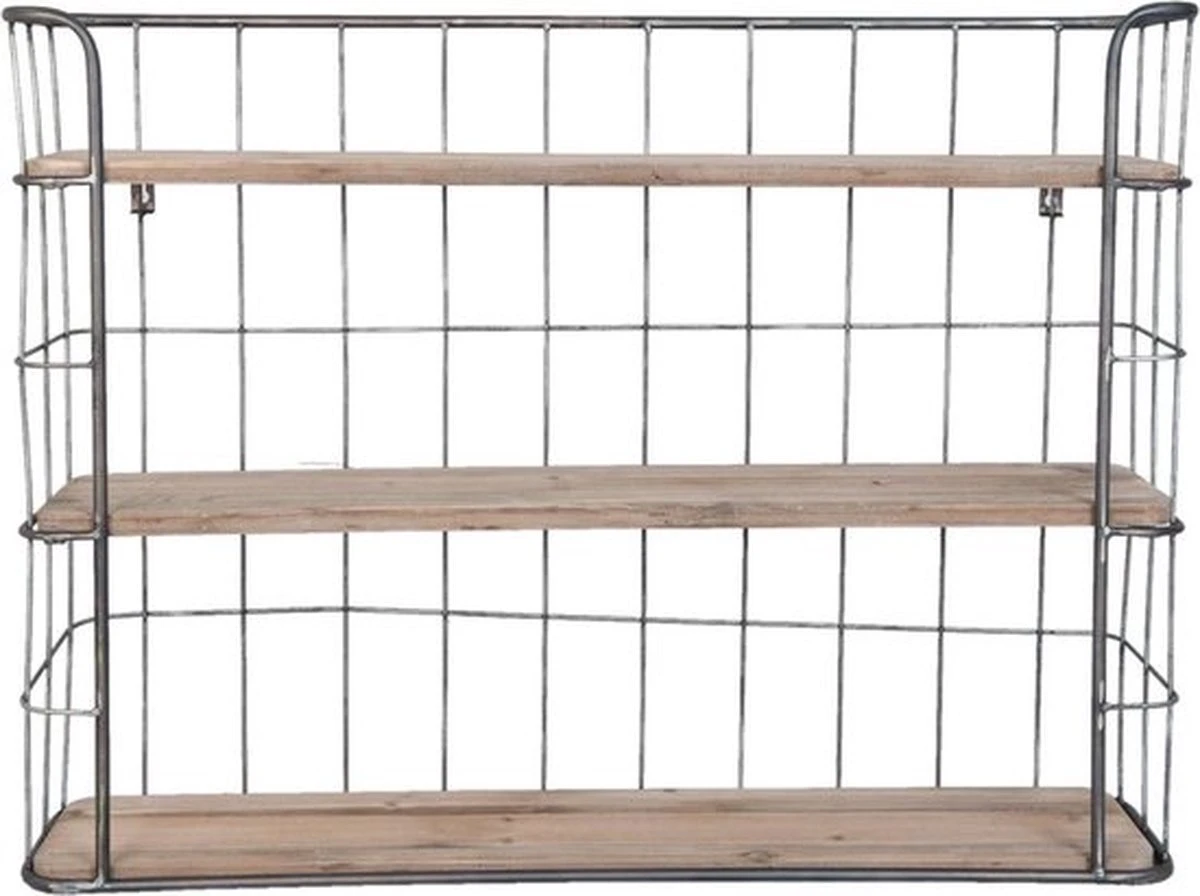 Wandrek 85*20*64 Cm Bruin Hout Rechthoek Muurrek Opbergkast Hangkast 3 Wandrek 85*20*64 Cm Bruin Hout Rechthoek Muurrek Opbergkast Hangkast