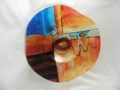 Glazen Schaal - 10 Cm Hoog - Ronde Schaal - Schaal Glas Hoed - Gekleurd - Handgemaakt - Glaskunst