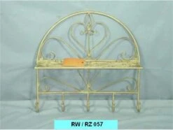 Wanddecoratie - Wand Rek Met Haken - IJzer - 45 Cm Hoog