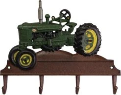 Kapstok - Gietijzeren Groene Tractor - 4 Haken
