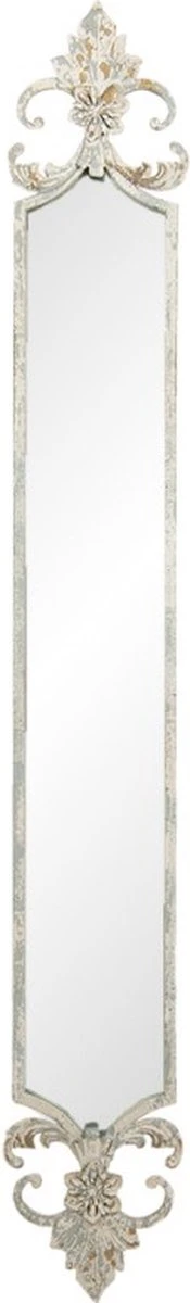 Wandspiegel 19*2*147 Cm - Beige IJzer Glas Hout