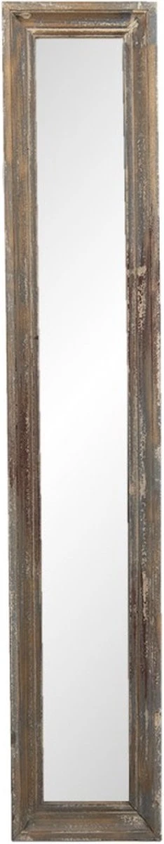 Spiegel 23x128 Cm Bruin Hout Rechthoek Grote Spiegel Wand Spiegel Muur Spiegel