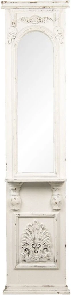 Wandspiegel 46*14*194 Cm - Bruin Hout Glas